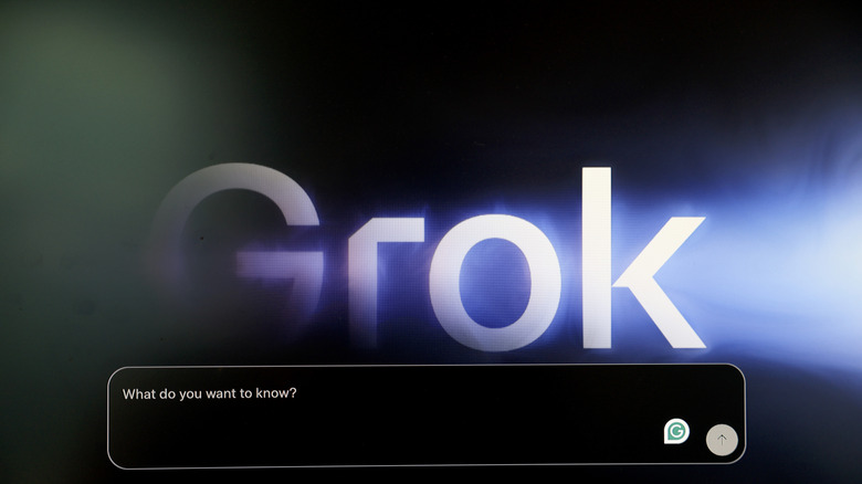 Grok chatbot's landing page.