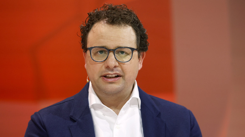 A man wearing glasses