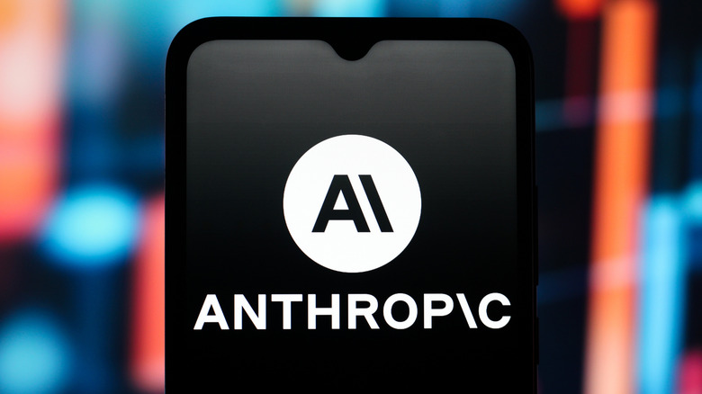 The Anthropic logo on a phone screen.