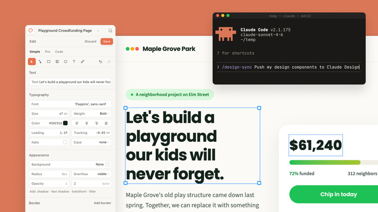 A screenshot showing the new Claude Design interface.
