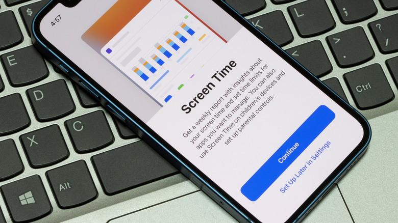 iPhone showing Screen Time introductory information