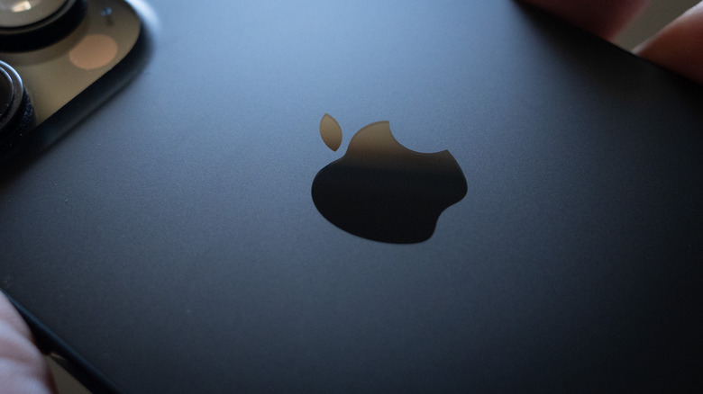 The back of an iPhone 16 Pro Max with the Apple logo is shown to represent the iPhone Ultra