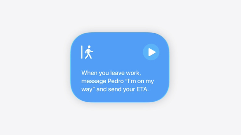 Screenshot of the Apple Shortcut creation