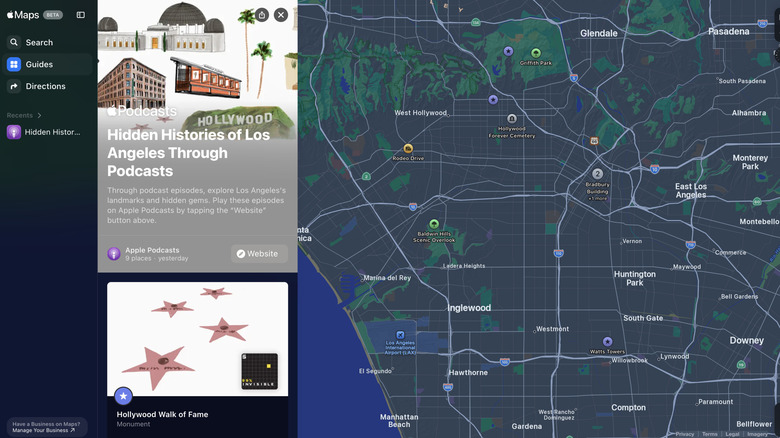 A screenshot of Apple Maps