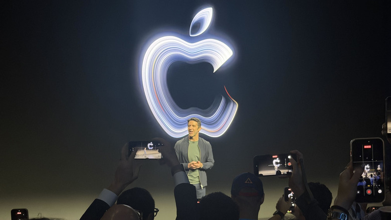 Apple CEO John Ternus onstage at the Apple event.