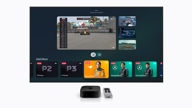 F1 multiview on Apple TV.