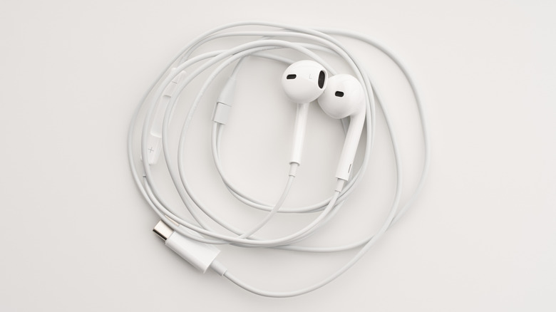 Apple's wired EarPods with a USB-C connector.