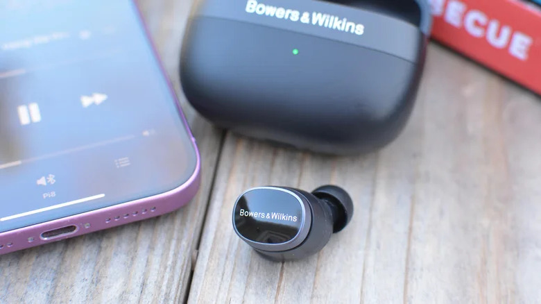 Bowers & Wilkins Pi8 earbuds.