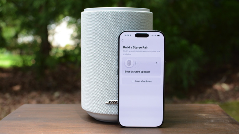 The Bose app is where you create a stereo pair