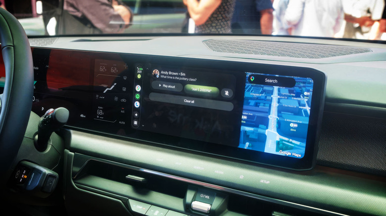 Android Auto shown on a BMW vehicle