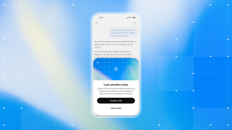 A screenshot of the new locked chats onboarding experience.