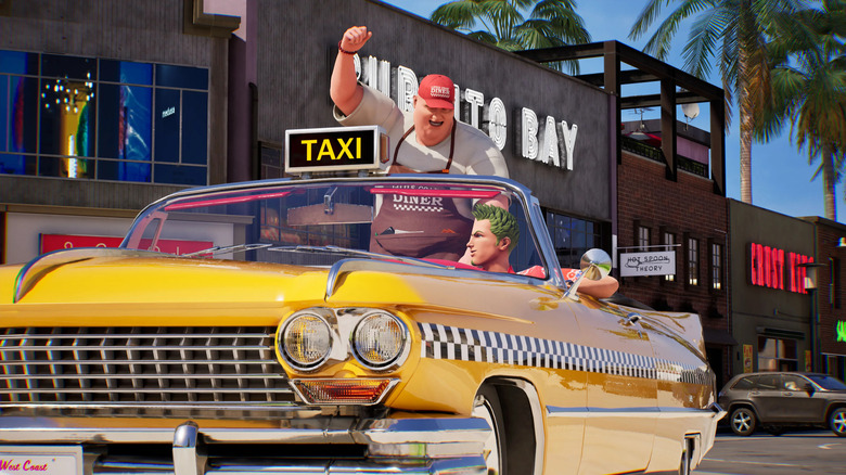 A successful taxi ride in Crazy Taxi World Tour