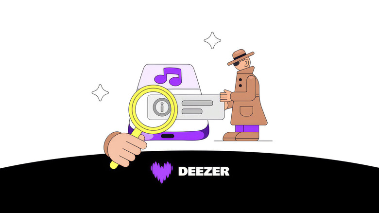 Deezer-created graphic showing the new AI labeling for playlist feature