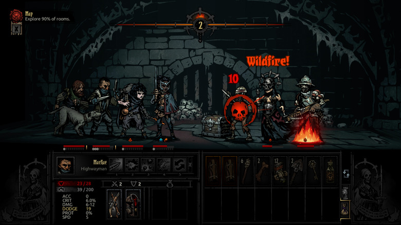 Video game screenshot showing characters taking turns to battle each other