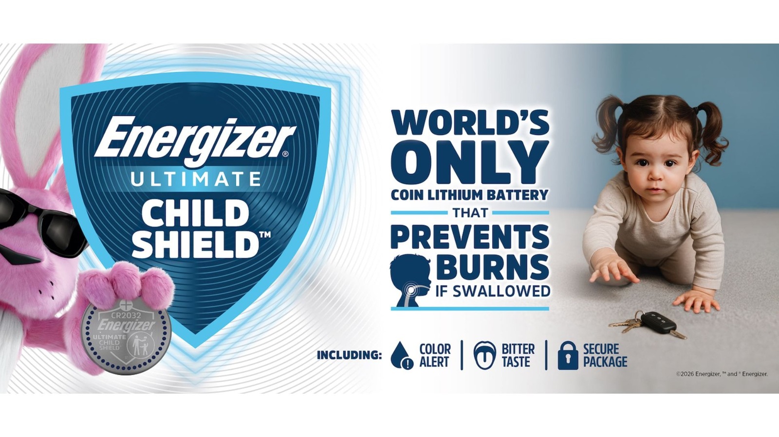 Energizer releases coin lithium batteries that won't cause burning if accidentally swallowed