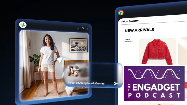 A woman testing outside with Gemini Intelligence on a Googlebook.