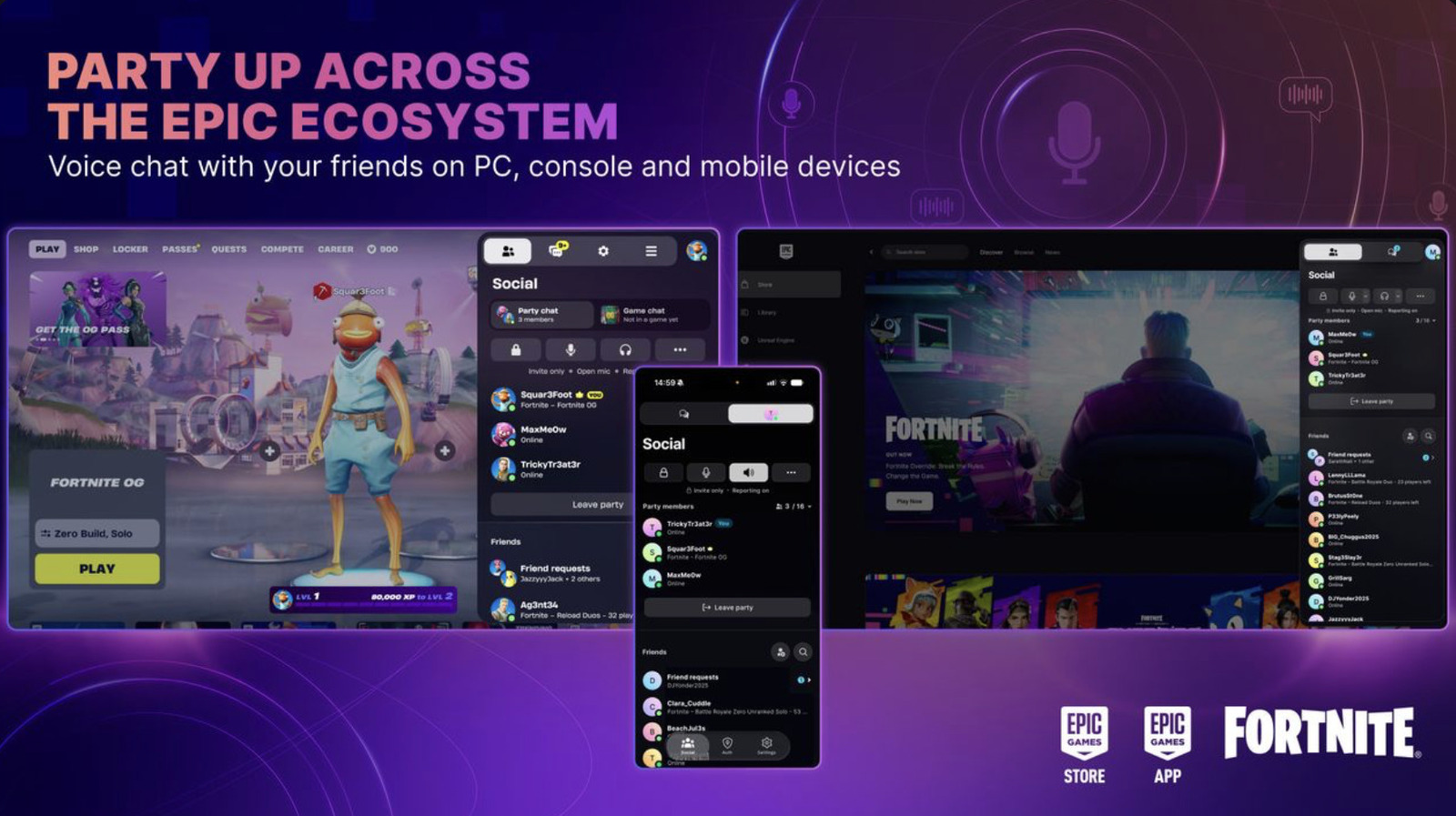 Epic Games brings cross-platform voice chat to Fortnite and its services