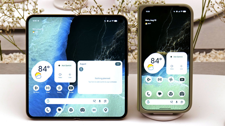 Google Pixel 11 Pro Fold phones, unfolded and folded.
