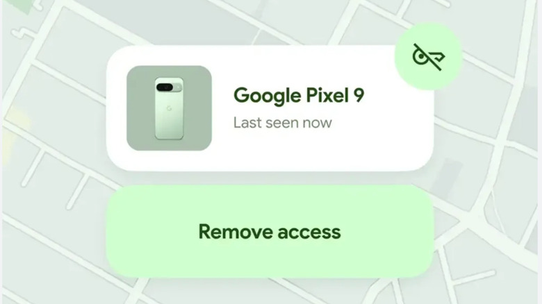 A mockup of the process for removing a phone's access to a digital car key.