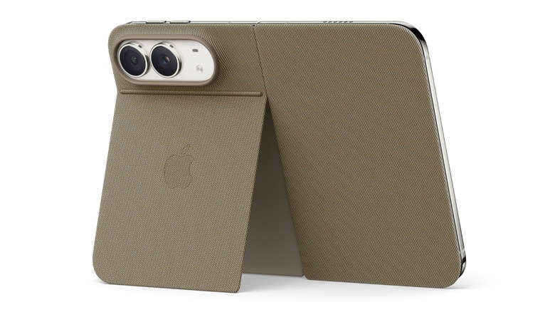Apple's iPhone Duo Folio case with a kickstand.