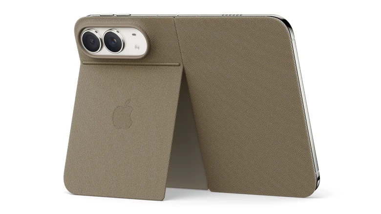 Apple's iPhone Duo Folio case with a kickstand.