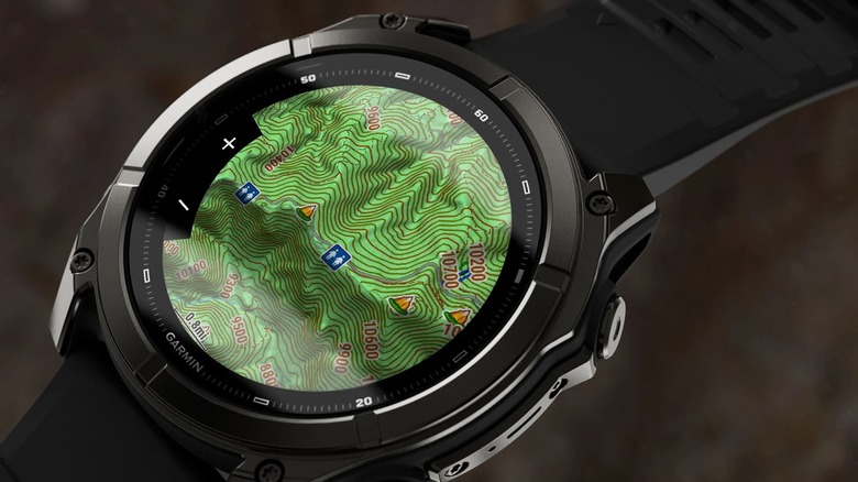 The Garmin Fenix 9 displaying a hiking map.