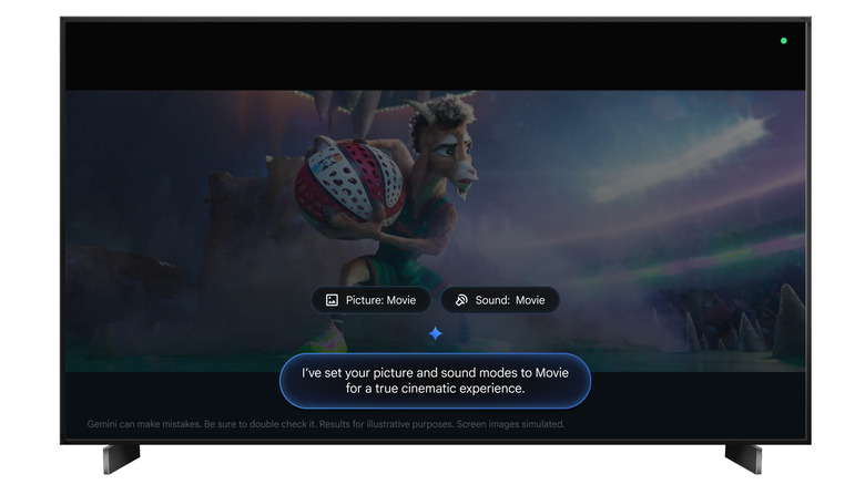 Google TV Gemini settings feature on a TCL TV