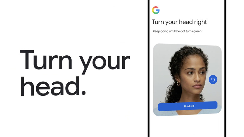 A person doing Google's selfie video setup