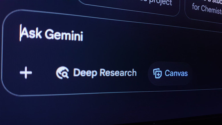 A text box for prompting Google Gemini.