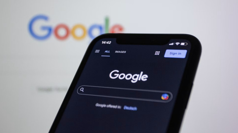 A Google logo and a phone.