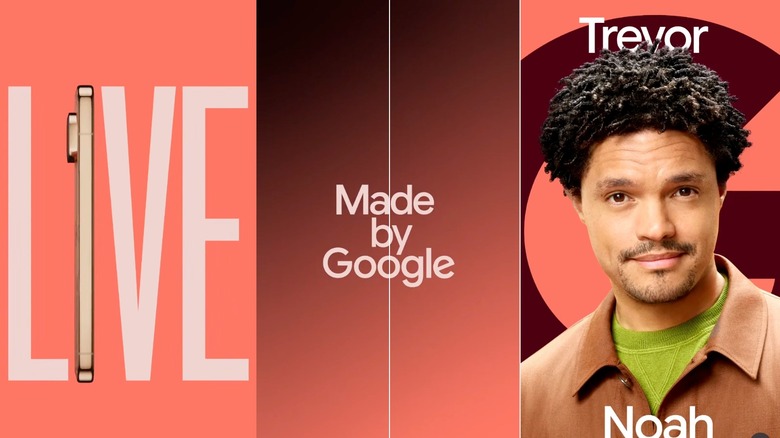 A composite graphic featuring stills from a promo video for the Made By Google 2026 event.