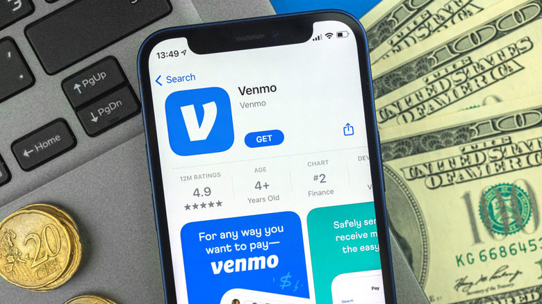 Venmo app on a phone