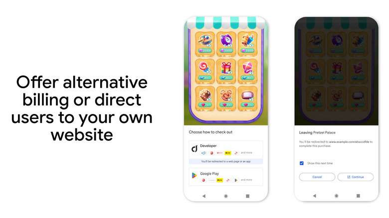 Google alternative billing