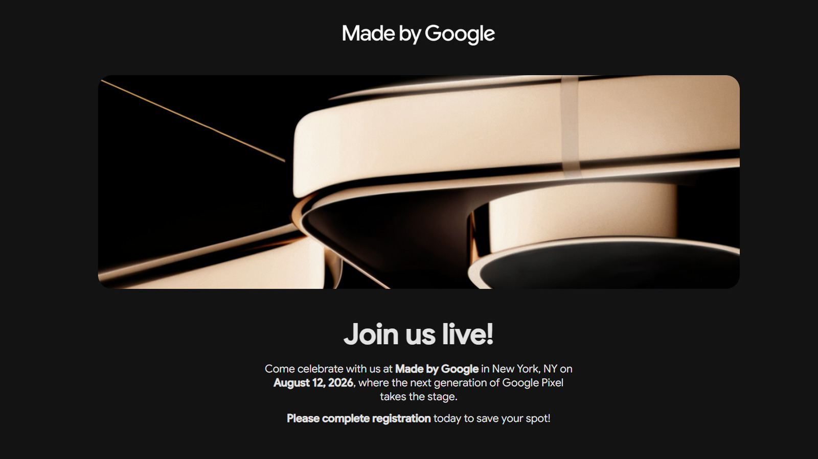 Google's next Pixel event is on August 12