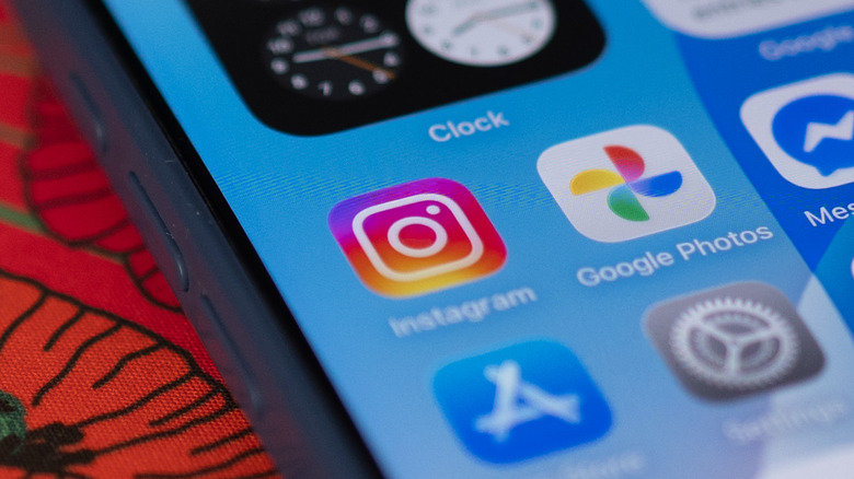 Instagram logo is shown on the display of an iPhone 16 Pro Max