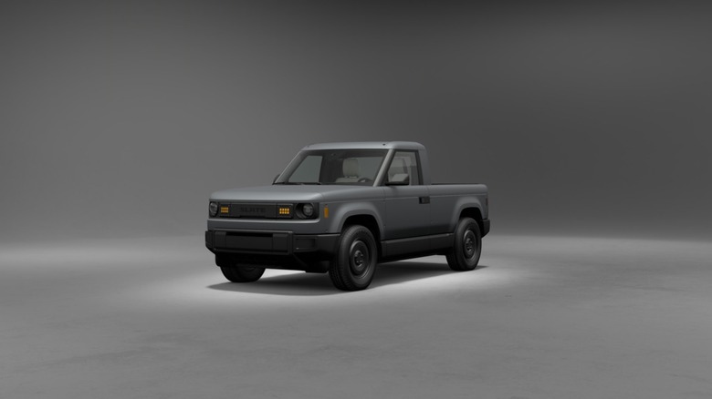 A base-level Slate pickup truck in gray