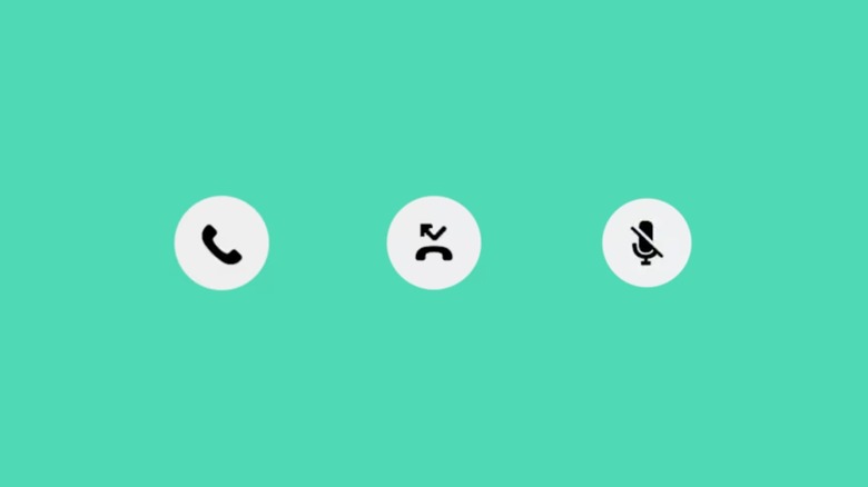 Call icons on blue background
