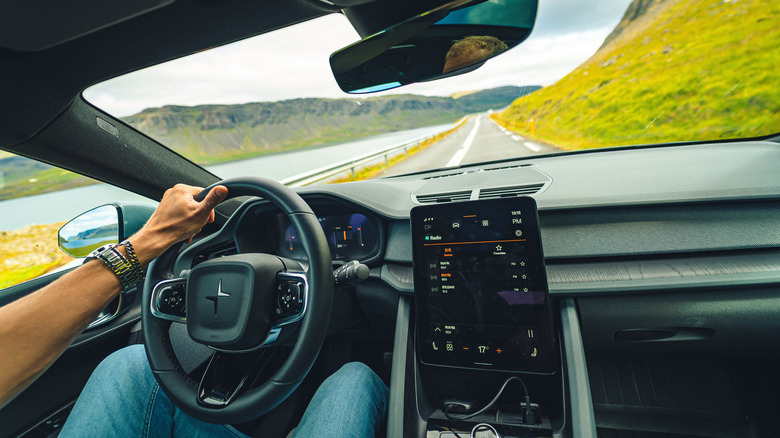 Polestar 2 with Android Automotive infotainment system.