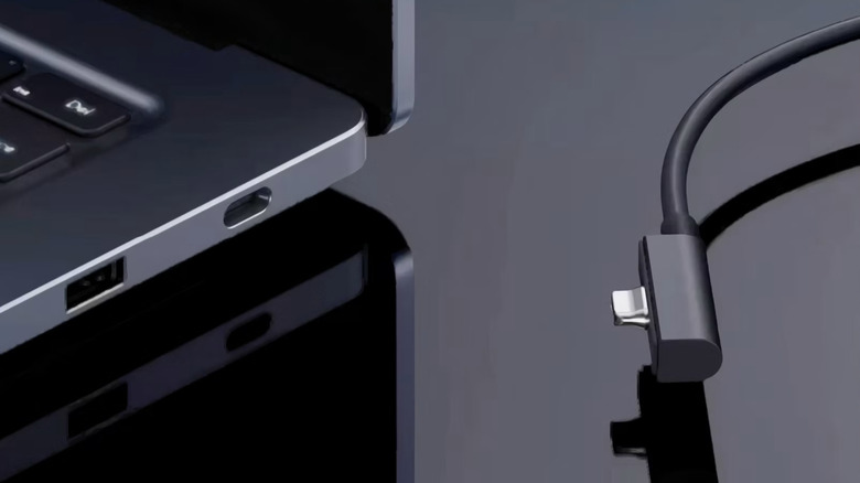A Magnetic Connect charger and the Surface Laptop Ultra.