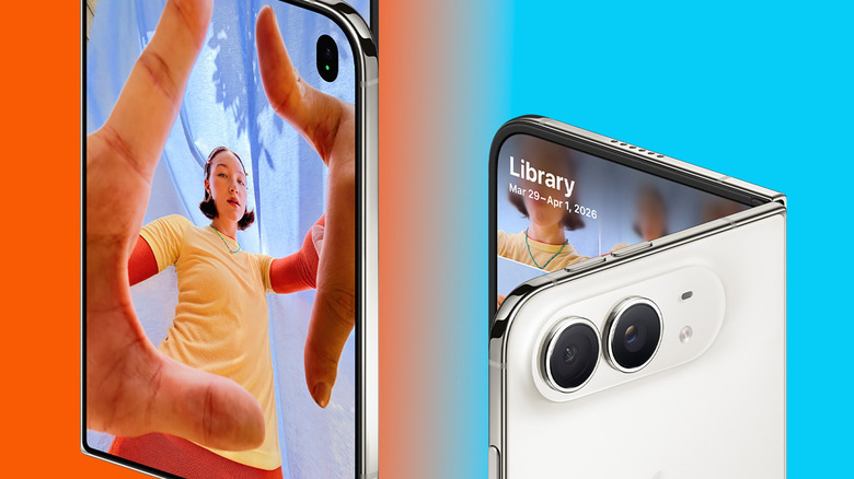 Closeup of two angles of the iPhone Duo, showing its camera features