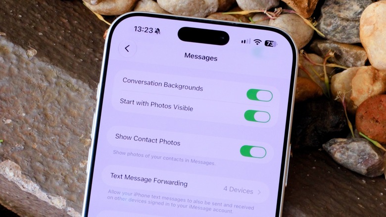 Apple Messages settings.