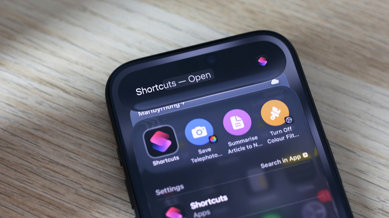 Shortcuts app icon on an iPhone.