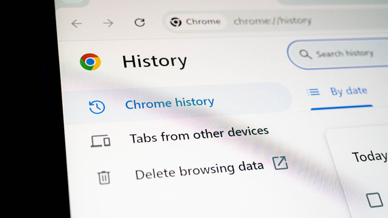 Как исправить ошибку «Ваше сообщение не может быть отображено» в Outlook Страница настроек истории браузера Chrome