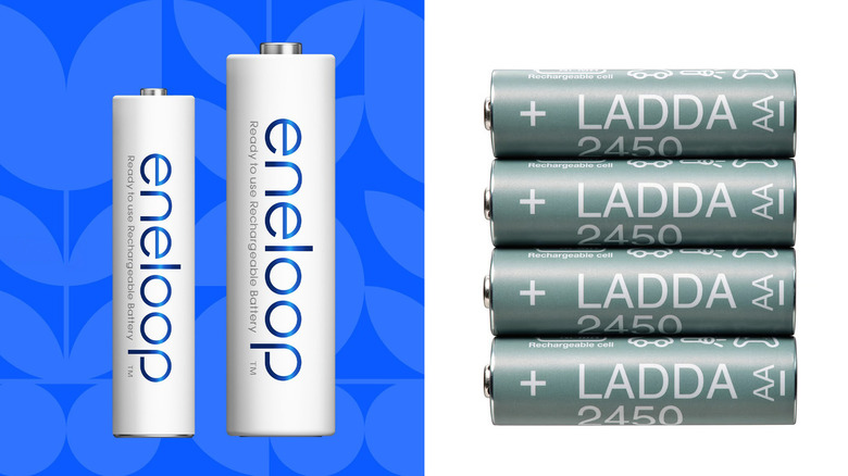 Left: Panasonic Eneloop batteries / Right: IKEA LADDA batteries.