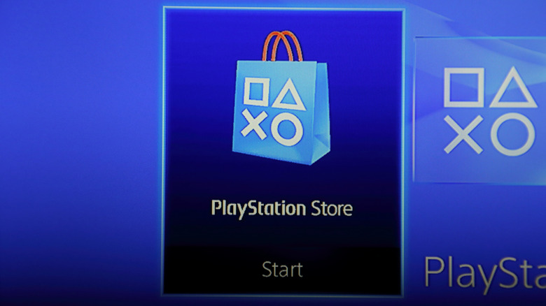 O logotipo da PlayStation Store.