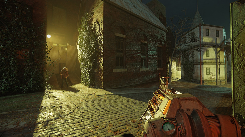 Ray tracing turned on in Half-Life 2 RTX.