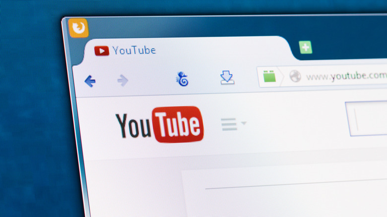 Image of YouTube on desktop.