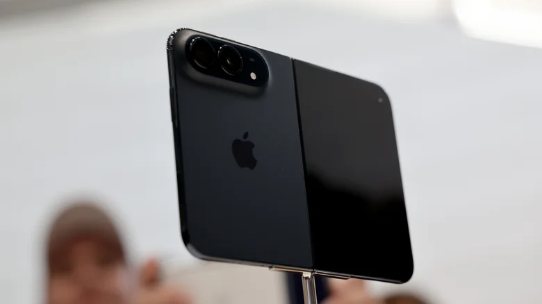The back and outer screen of an iPhone Duo.