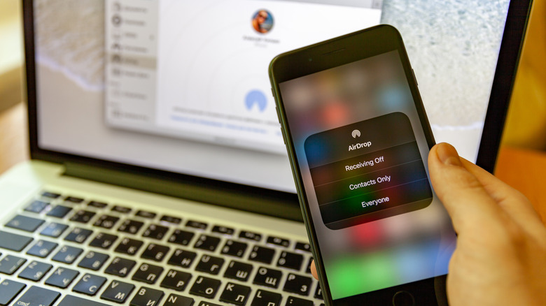 Image of AirDrop in use.