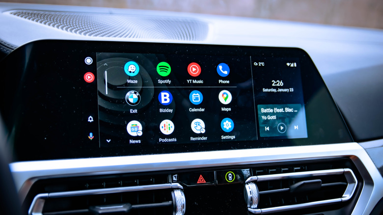 Android Auto on a car's display.